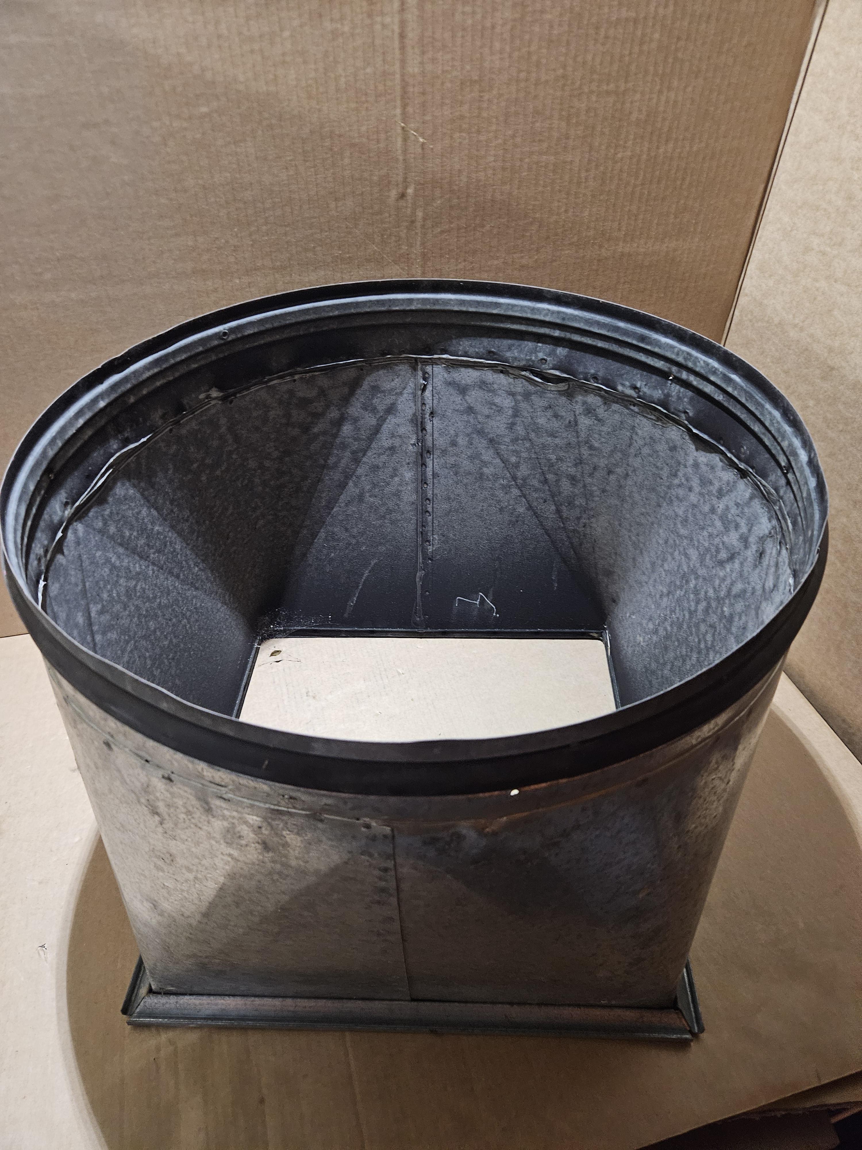 Rund metallkanal, grå, 500mm diameter