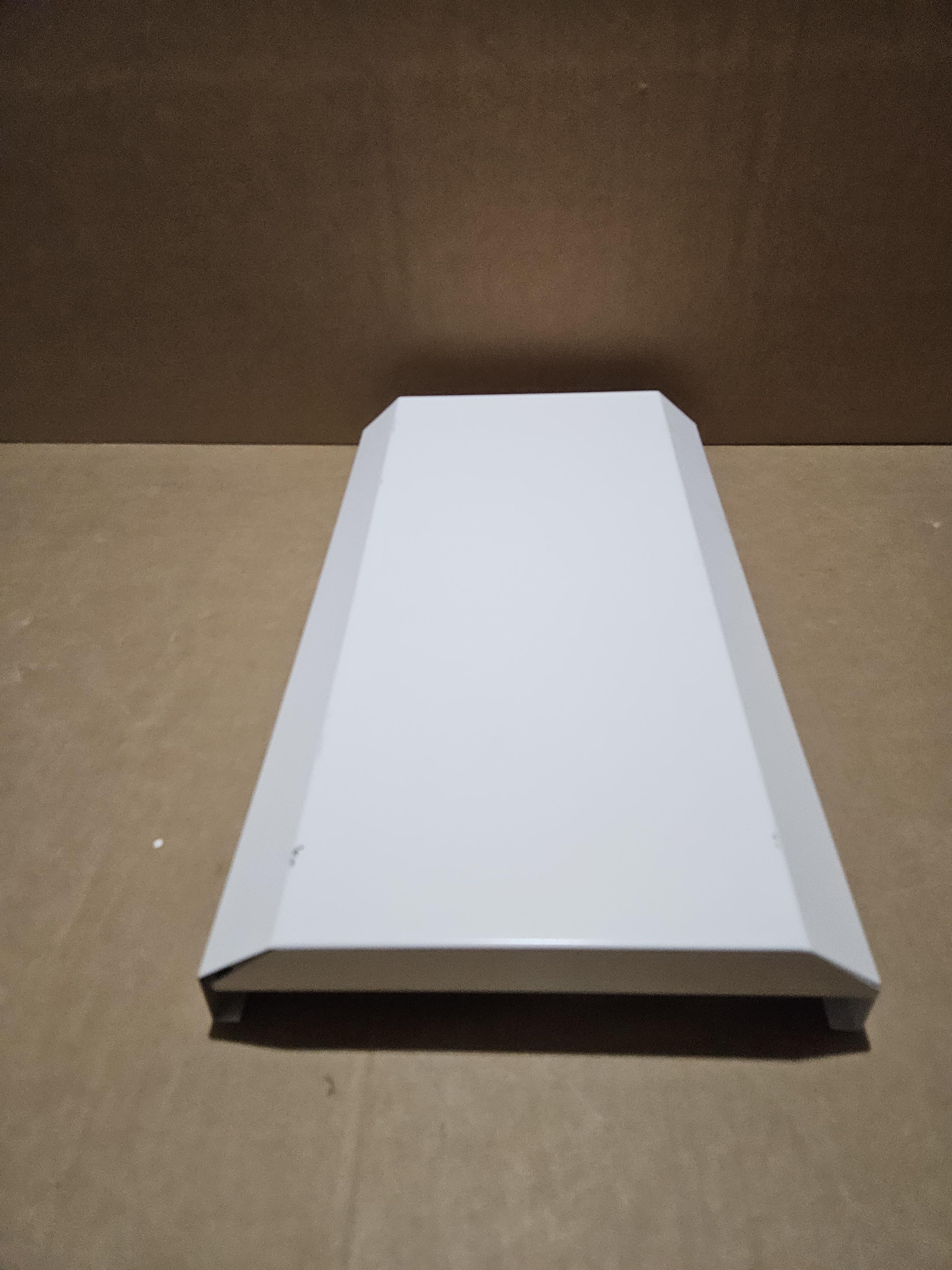 Vit rektangulär metallpanel 380x315mm